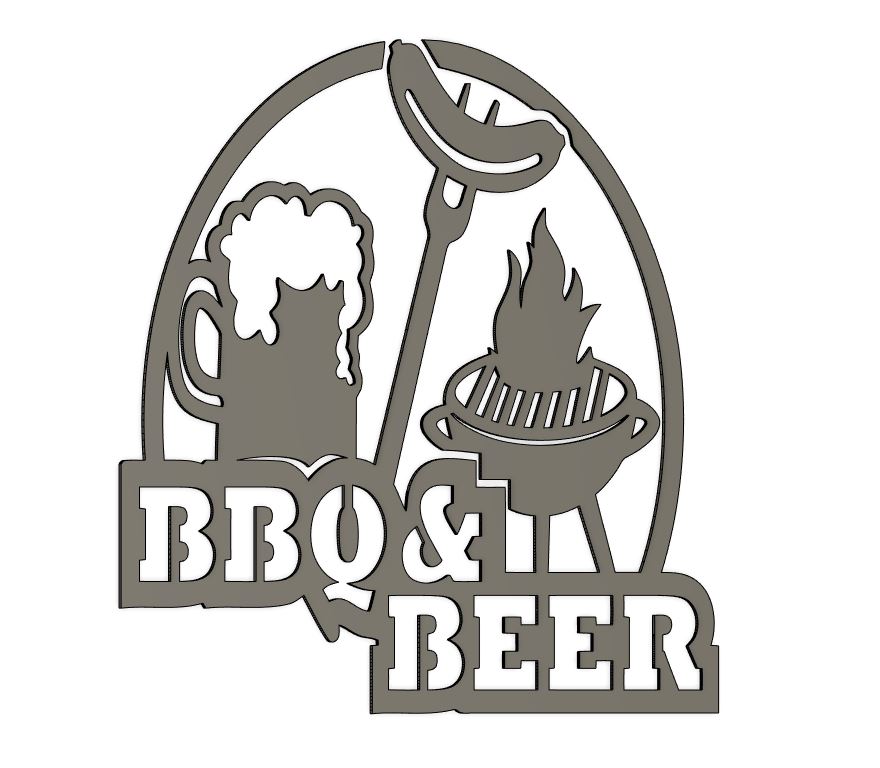 BBQ & BEER CNC Cut Sign
